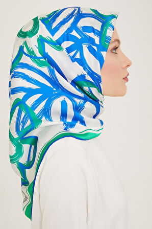 Armine Tivil Saf İpek 9123 - 54 Beyaz Karışık Desen