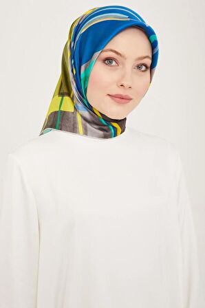 Armine Siyah Karma Desen Sura İpek Eşarp 9147-53