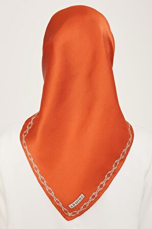 Armine Taba-Beyaz Düz Renk Tivil İpek Eşarp 9154-05