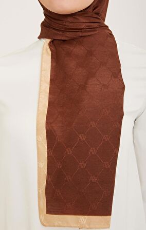 Armine Trend Monogram Şal 2-151 - Kahverengi