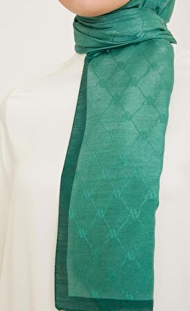 Armine Trend Monogram Şal 2-142 - Yeşil