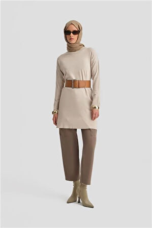 Armine Triko Tunik 24Kd2401 Taş