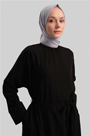 Armine Kolu Bütün Viskon Tencel Elbise 24Y9821 Siyah