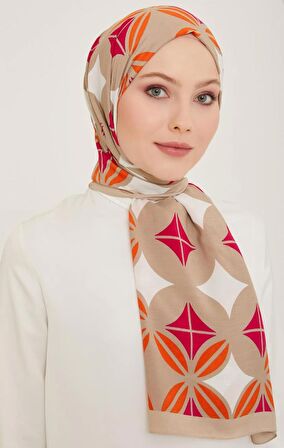 Armine Trend Defne Şal 6347-2-16 Pembe Turuncu