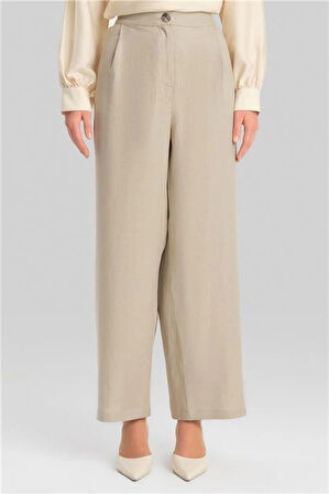 Armine Bol Keten Pantolon 24Y2625 Vizon
