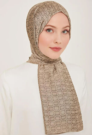 Armine Trend Dama Şal 2 - 1132 Koyu Vizon