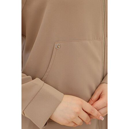 Fermuarlı Sırtı Yıldız Detaylı Tunik 24YT560