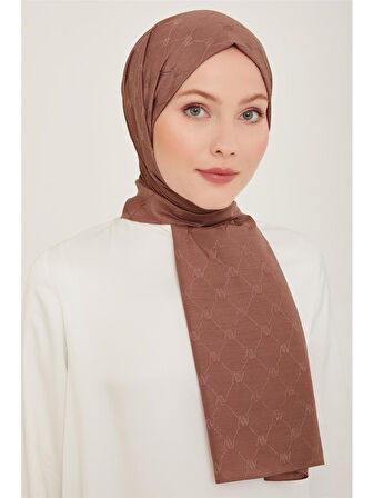 Trend Monogram Şal 1 24029 Açık Kahve