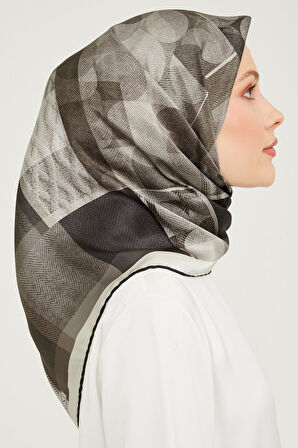 Armine Nostalji Sura İpek 9009-11 Gri Karışık Desen