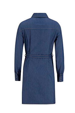 Armine Üçgen Robalı Denim Tunik 24K4306 Lacivert