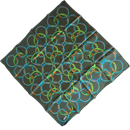 Armine Sura İpek Eşarp 9203-04 Yeşil Karışık Desen 