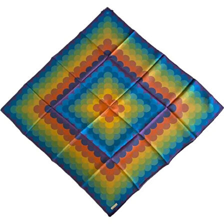 Armine Tivil İpek Eşarp 9212-35 Yeşil Karışık Desen 