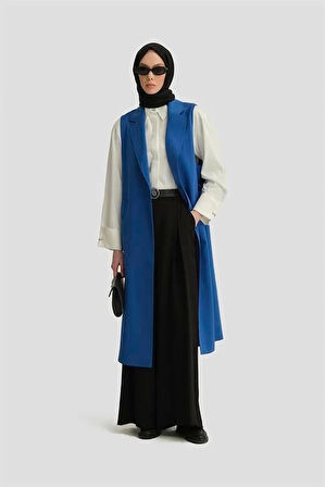 Armine Apoletli Yelek 24K4201 Kobalt