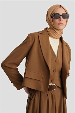 Armine Yelekli Takım 24K6906 Taba