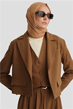 Armine Yelekli Takım 24K6906 Taba