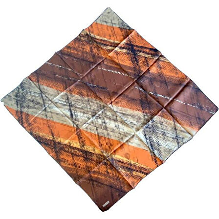 Armine Tivil İpek Eşarp 9236-31 Kahverengi Karışık Desen 