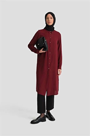 Armine A Logolu Tunik Orth411 Bordo