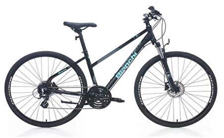 BIANCHI T0014FS-L KADIN ŞEHİR BİSİKLETİ 430H HD 28 JANT 24 VİTES SİYAH CELESTE YS728