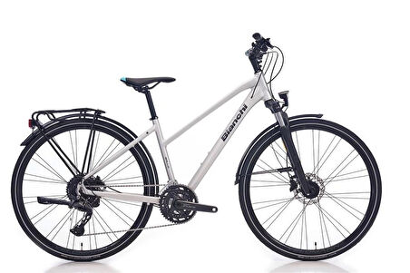 BIANCHI NEWTOURER ST CUES KADIN ŞEHİR BİSİKLETİ 430H HD 28 JANT 20 VİTES LIGHT GREY MATT GRAPHITE GLOSS