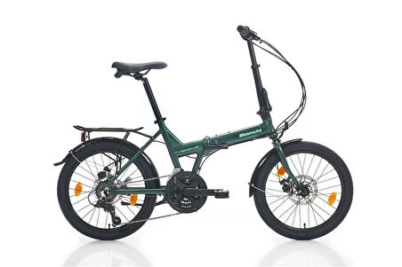 BIANCHI ADHOC KATLANIR BİSİKLET 380H MD 20 JANT 21 VİTES TOURNEY GREEN CELESTE GLOSSY