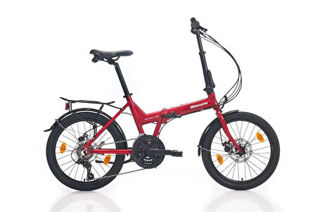 BIANCHI ADHOC KATLANIR BİSİKLET 380H MD 20 JANT 21 VİTES TOURNEY RED WHITE