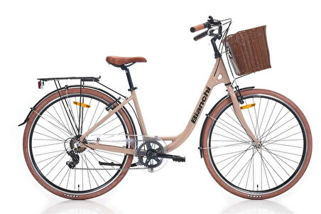 BIANCHI C281 KADIN ŞEHİR BİSİKLETİ 380H V 28 JANT 7 VİTES BLACK CREAM LACK GLOSSY