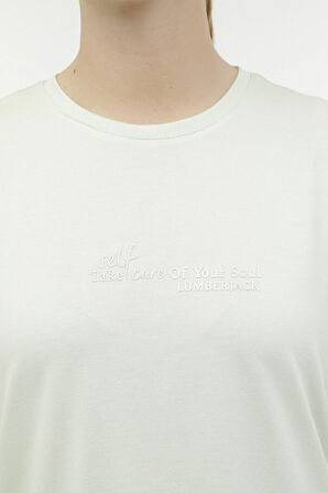 WL BLAIR 11CT1092 3FX PASTEL YESIL Kadın Kısa Kol T-Shirt