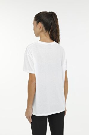 WL EARLINA 11T7111 3FX Beyaz Kadın Kısa Kol T-Shirt