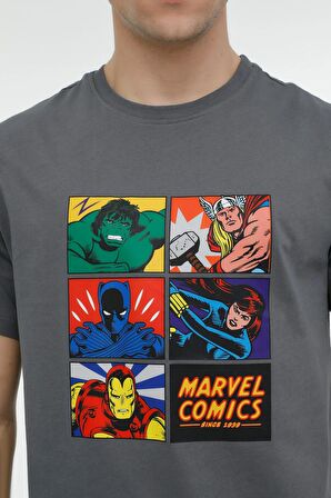 Lumberjack Sıfır Yaka Marvel Antrasit Erkek T-Shirt 2SMARVEL3FX