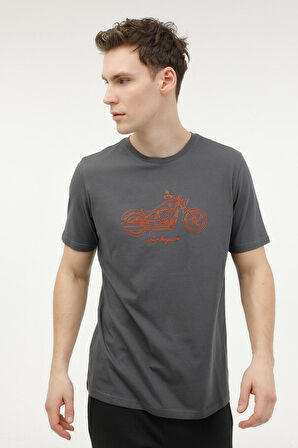 ML SANGUI 11URBNG2023 3FX DUMAN GRI Erkek Kısa Kol T-Shirt