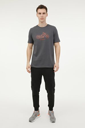 ML SANGUI 11URBNG2023 3FX DUMAN GRI Erkek Kısa Kol T-Shirt