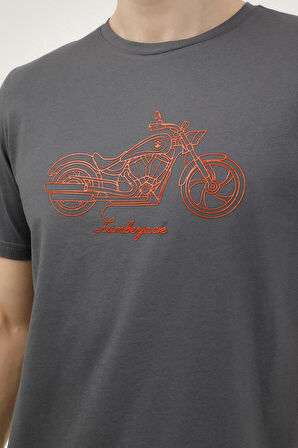 ML SANGUI 11URBNG2023 3FX DUMAN GRI Erkek Kısa Kol T-Shirt