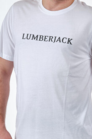 Lumberjack Regular Fit Beyaz Erkek T-Shirt 2SALERON3FX