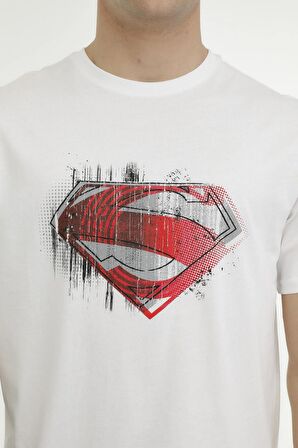 Lumberjack Superman Beyaz Erkek T-Shirt 2SSUPERMAN3FX