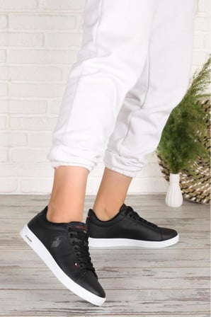U.S Polo Assn. FRANCO GSN 3PR Unisex Sneaker Ayakkabı Siyah Beyaz 36-40 