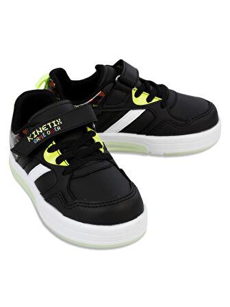 Kinetix Erkek Çocuk Işıklı Spor Ayakkabı 26-30 Numara Siyah