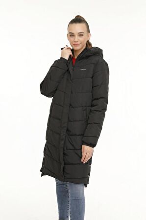 Lumberjack WL ULRIKA 3UKR102 3PR Kadın Uzun Mont Siyah XS-XL 