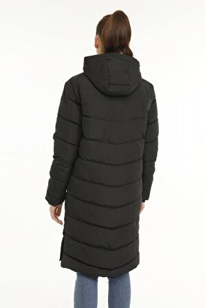 Lumberjack WL ULRIKA 3UKR102 3PR Kadın Uzun Mont Siyah XS-XL 