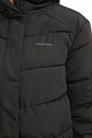 Lumberjack WL ULRIKA 3UKR102 3PR Kadın Uzun Mont Siyah XS-XL 