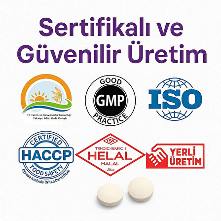 Kalsiyum Magnezyum Çinko D Vitamini – Kemik ve Bağışıklık Desteği – 30 Tablet