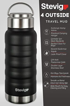 Stevig 4 Outside Paslanmaz Çelik Termos Bardak 400 ml ST-202 Travel Mug