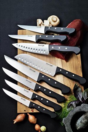 Stevig Pro Santoku Şef Bıçağı Siyah 19 cm ST-400.009