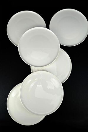 Digithome Elif Porselen 6'lı Servis ve Sunum Tabağı Seti 27 Cm Krem - TL4052334 C320.003