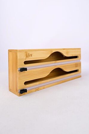 Digithome Bambu 2 Bölmeli Streç ve Alüminyum Folyo Kesici Organizer Düzenleyici – D/11 C1-1-289