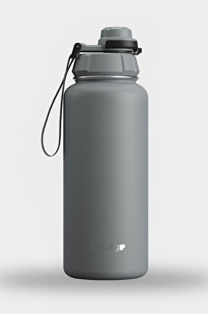 Stevig 1 Hand Leak-Proof Sızdırmaz Çelik Termos 1000 Ml Grey ST-214