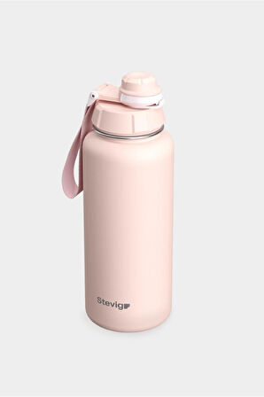 Stevig 1 Hand Leak-Proof Sızdırmaz Çelik Termos 1000 Ml Icy Pınk ST-219