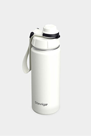 Stevig 1 Hand Leak-Proof Sızdırmaz Çelik Termos 500 Ml Star Whıte ST-220