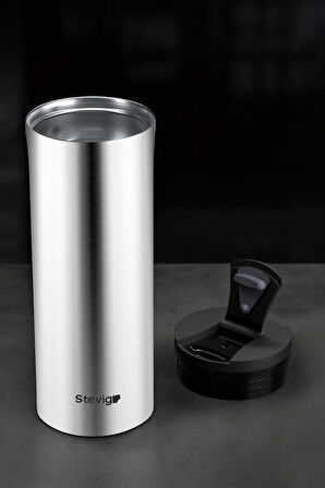 Stevig 2 Go Paslanmaz Çelik Termos Bardak 400 Ml Travel Mug Inox ST-200