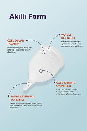 Adet Kabı Regl Kabı Menstrüel Kap Menstrual Cup [[Small Transparan]] Alman Medikal Silikon