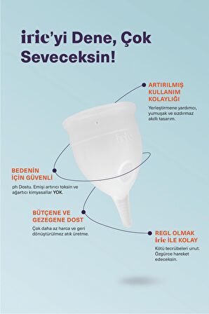 Adet Kabı Regl Kabı Menstrüel Kap Menstrual Cup [[Regular Transparan]] Alman Medikal Silikon